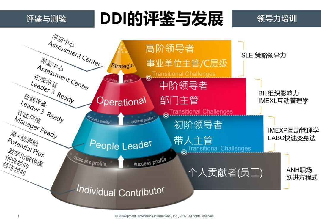 DDI不同层级评鉴与发展产品