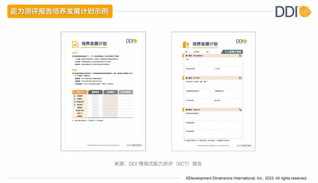 能力测评报告培养发展计划示例